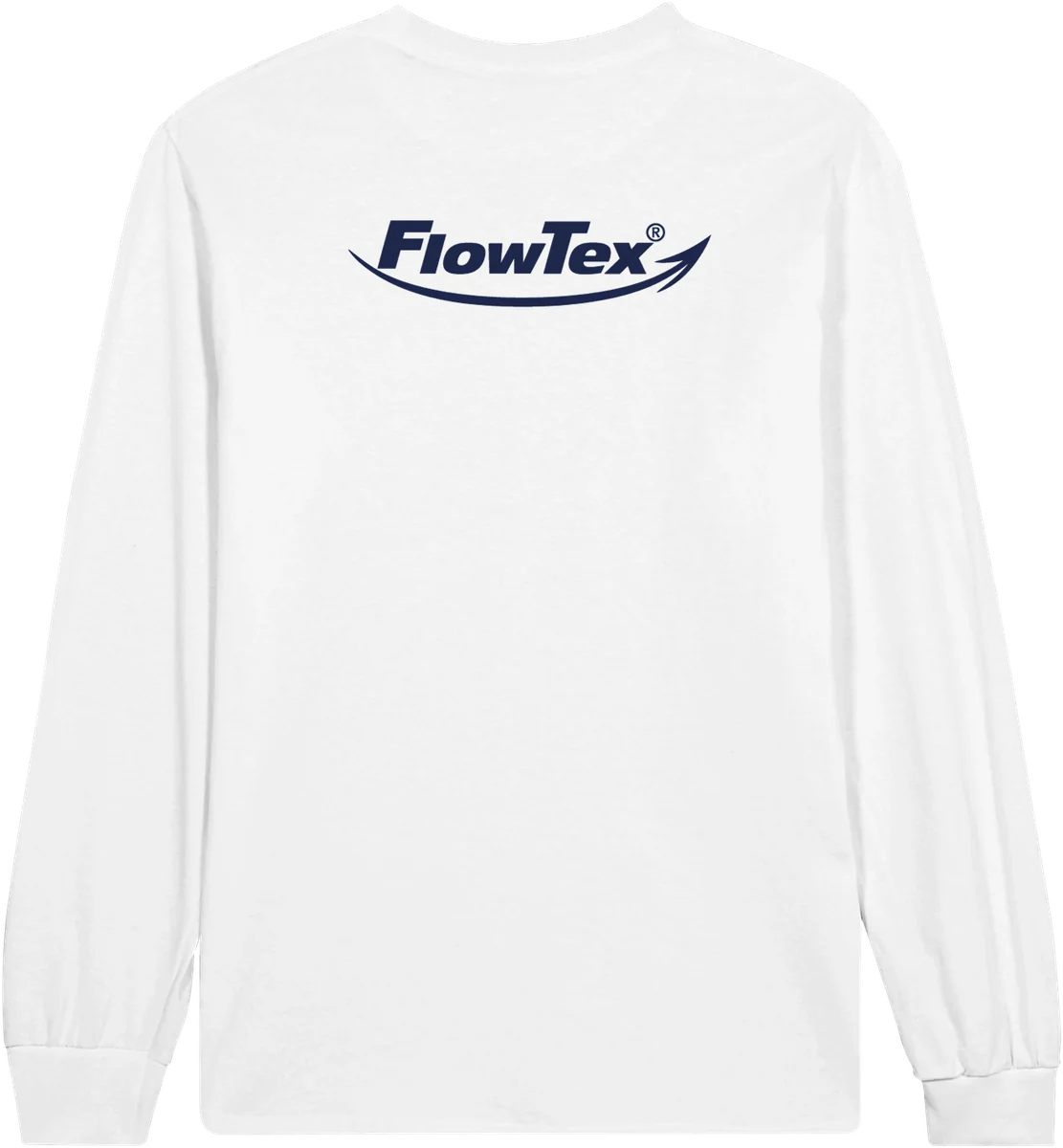 FlowTex – Rückenprint – Weiß, Rückseite