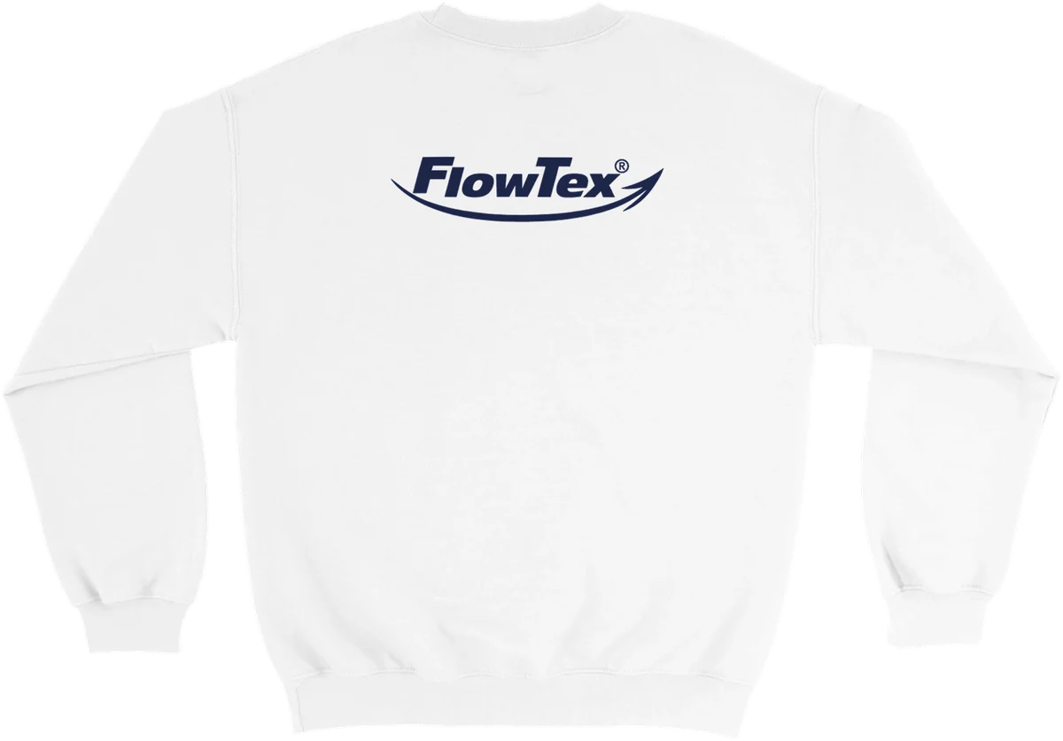 FlowTex – Rückenprint – Weiß, Rückseite