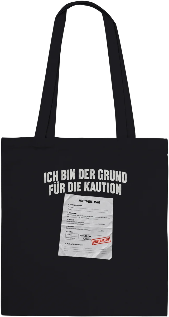 Grund für die Kaution – Schwarz