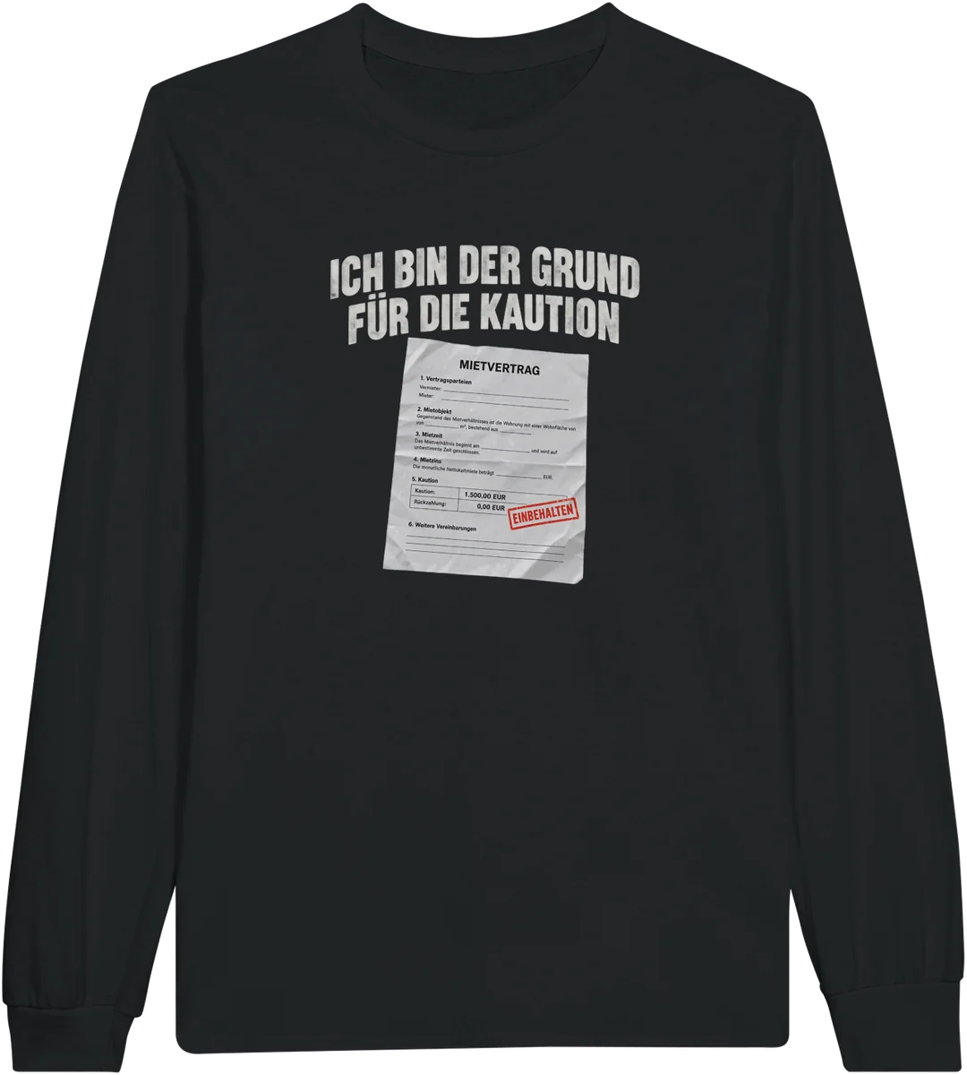 Grund für die Kaution – Schwarz