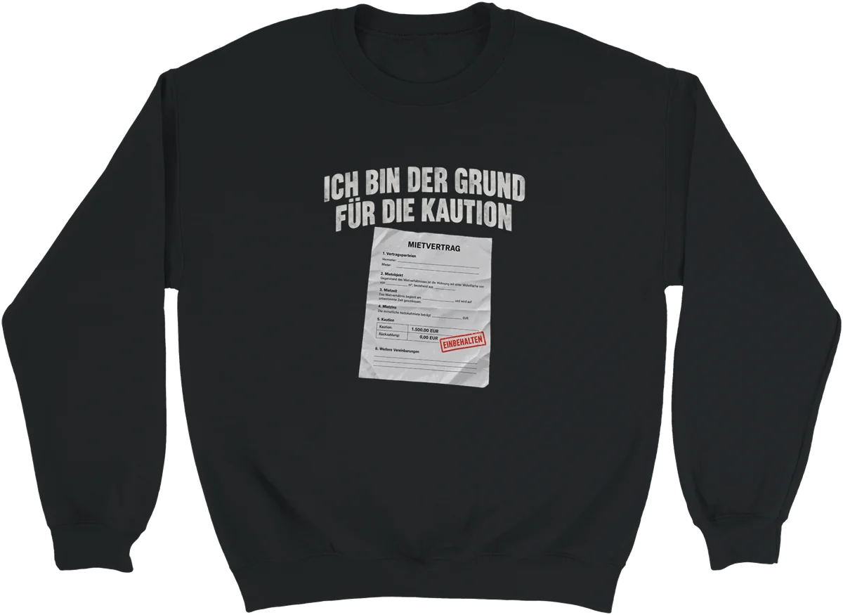 Grund für die Kaution – Schwarz