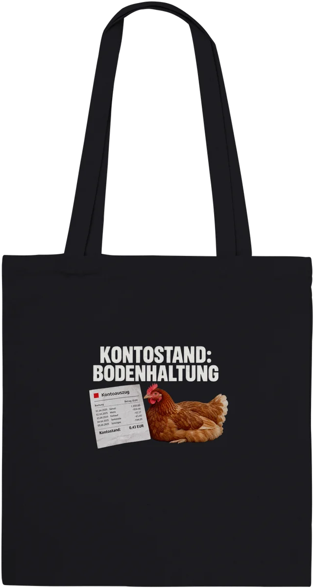 Kontostand: Bodenhaltung – Schwarz