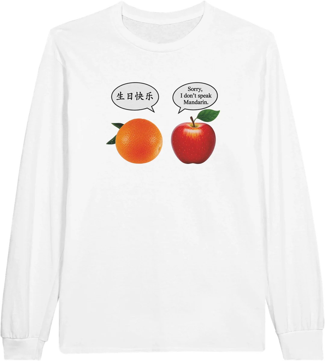 Sorry, I don't speak Mandarin – Weiß
