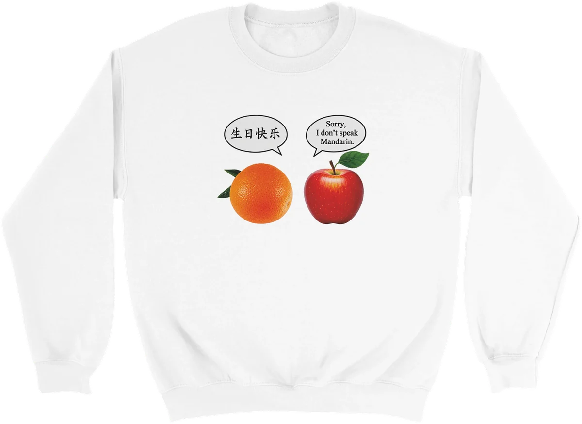 Sorry, I don't speak Mandarin – Weiß