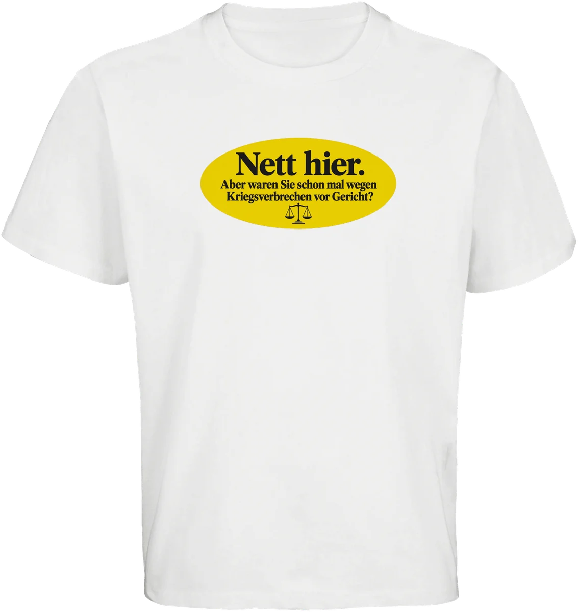 Nett hier – Weiß