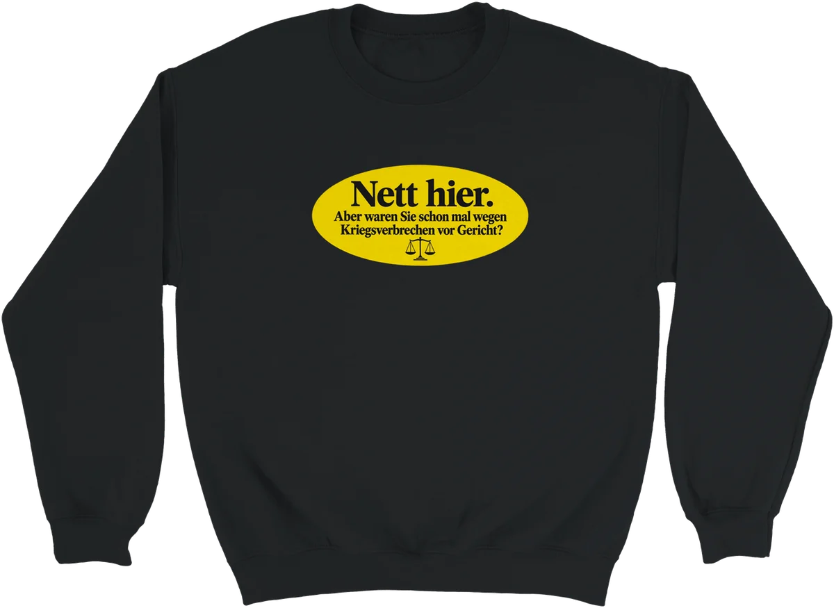 Nett hier – Schwarz