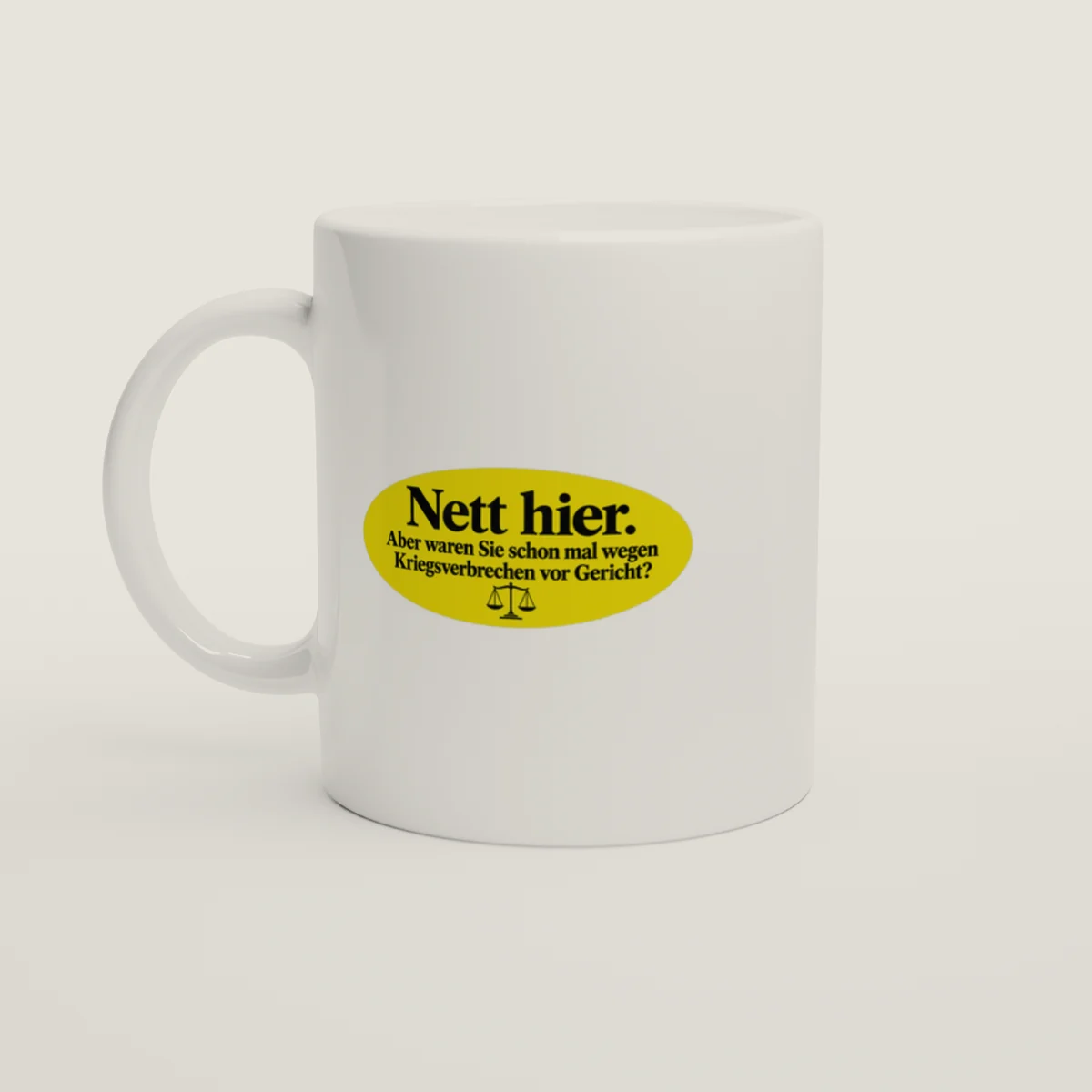 Nett hier – Weiß