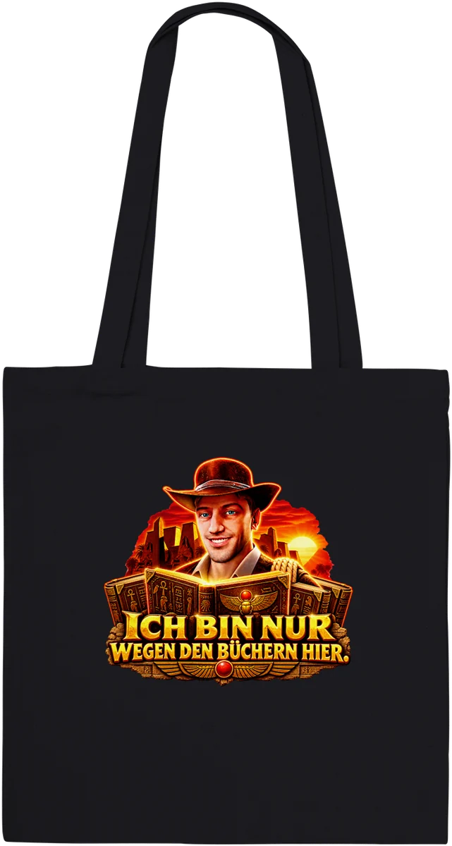 Ich bin nur wegen den Büchern hier – Schwarz