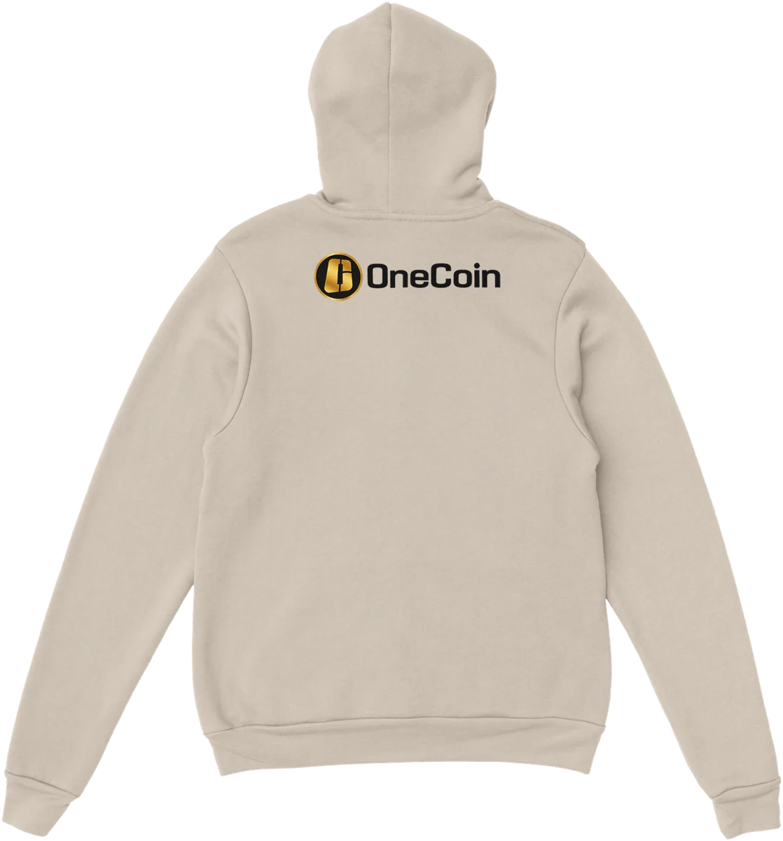 OneCoin – Rückenprint – Sand, Rückseite