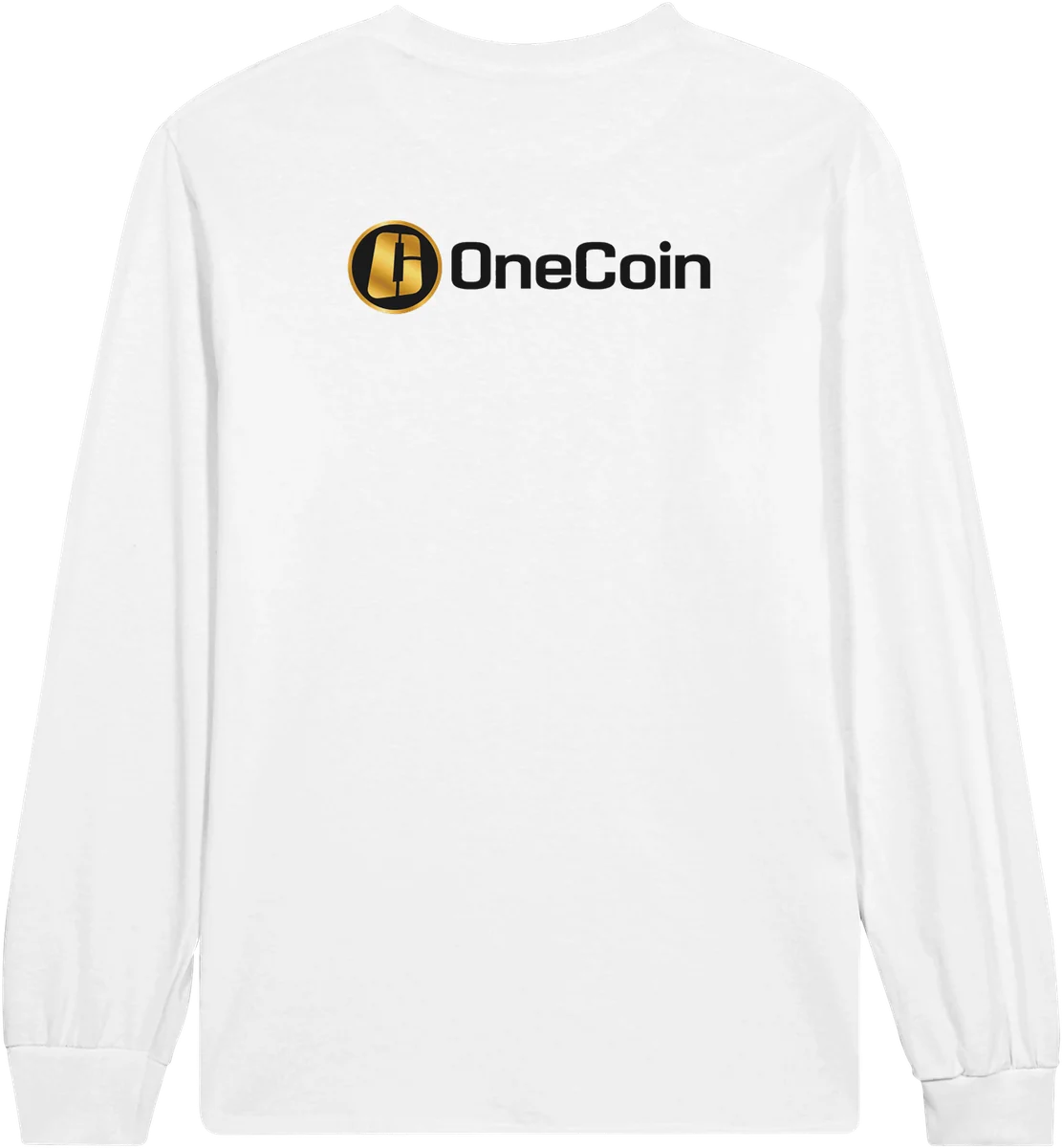 OneCoin – Rückenprint – Weiß, Rückseite