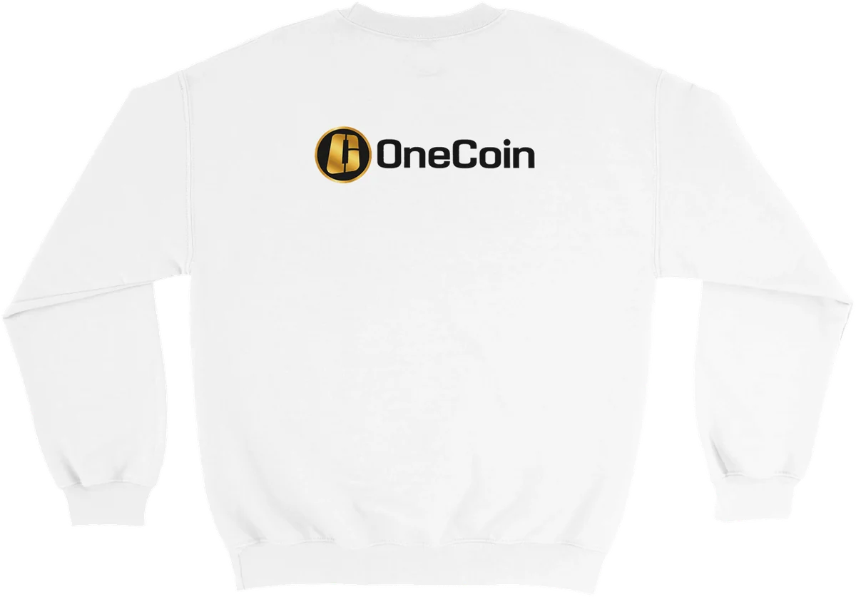 OneCoin – Rückenprint – Weiß, Rückseite