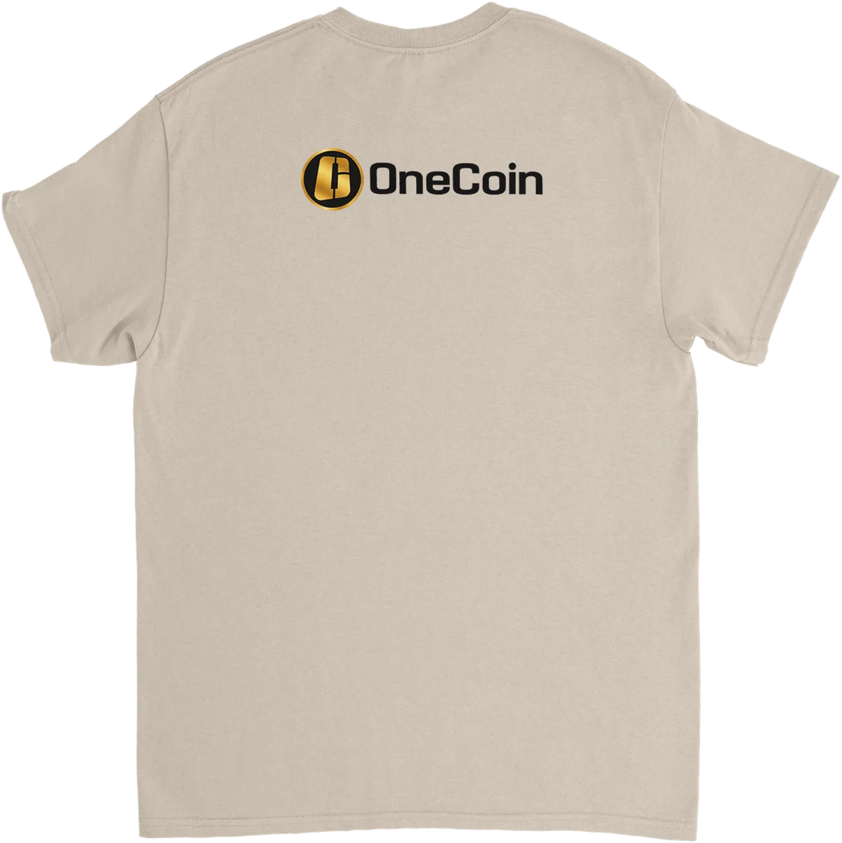 OneCoin – Rückenprint – Sand, Rückseite