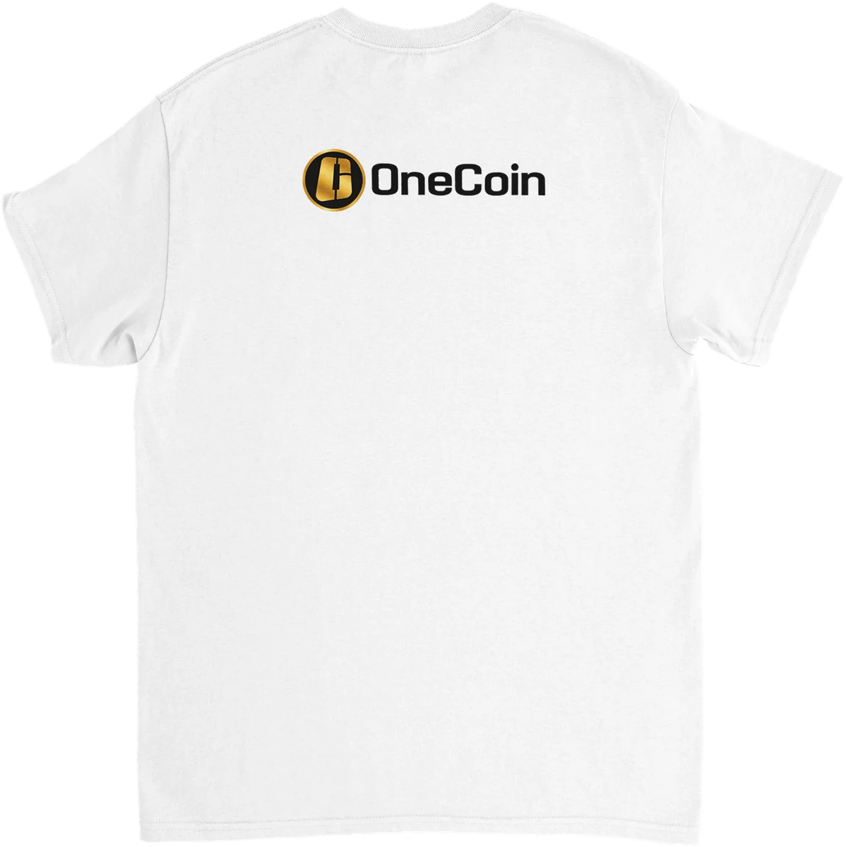 OneCoin – Rückenprint – Weiß, Rückseite