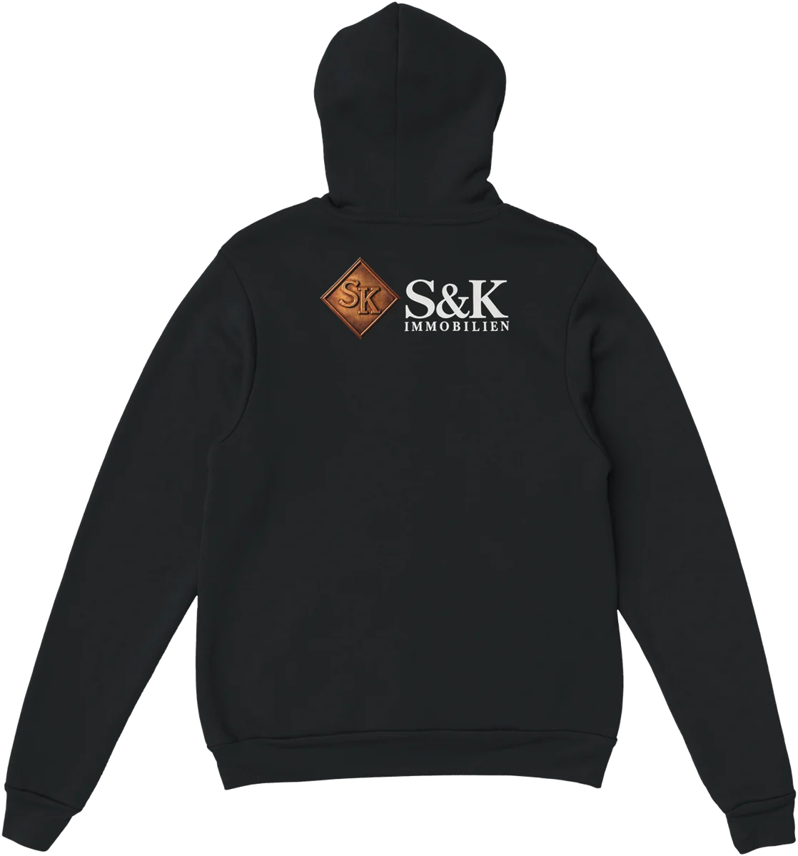 S&K Immobilien – Rückenprint – Schwarz, Rückseite