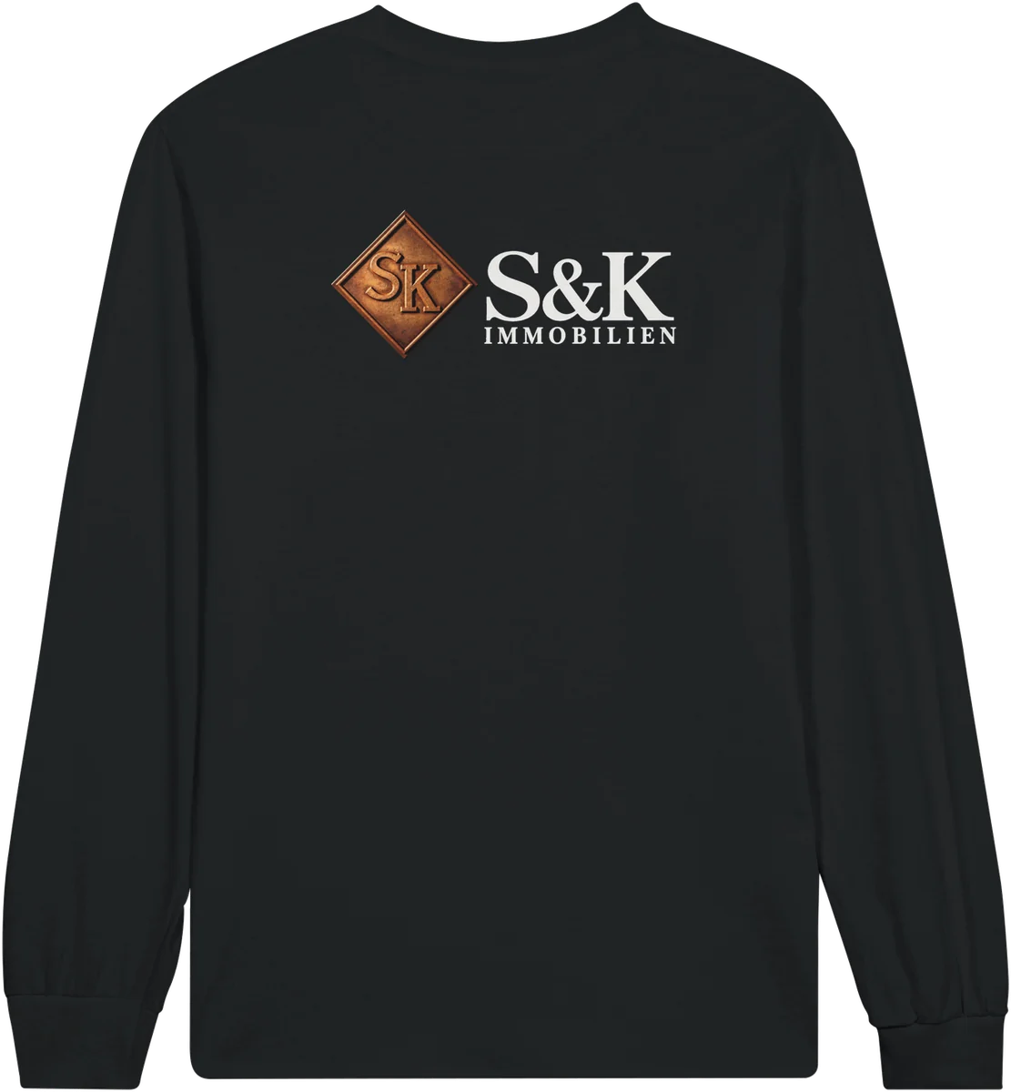 S&K Immobilien – Rückenprint – Schwarz, Rückseite
