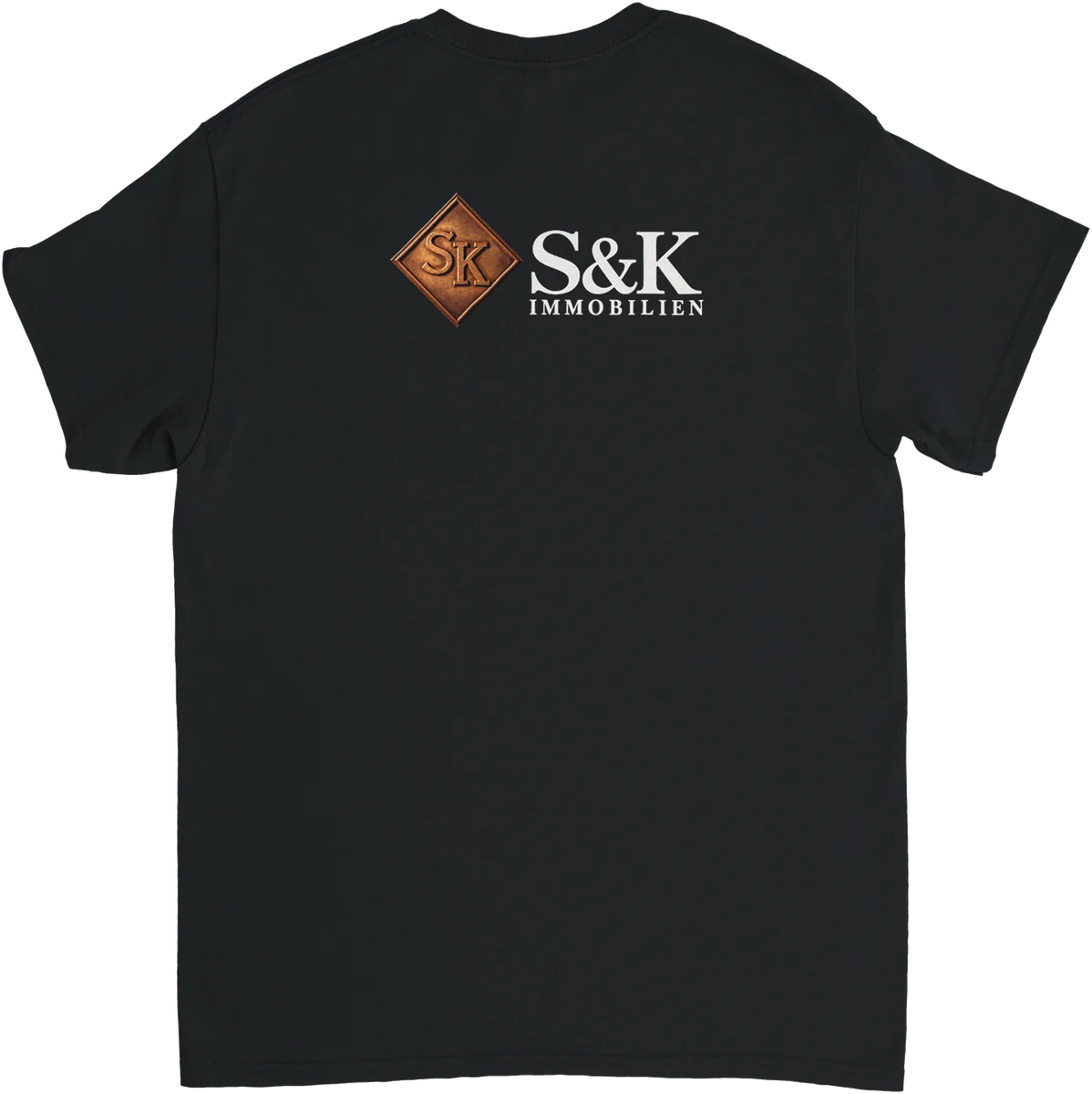 S&K Immobilien – Rückenprint – Schwarz, Rückseite